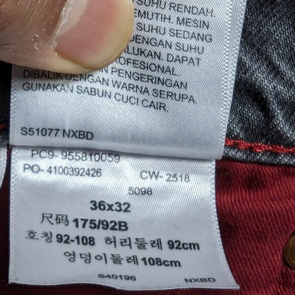 Vintage LEVIS 511 Men's Jeans Color Gray Size W36 -L32 With Black Leather tag - Picture 12 of 16